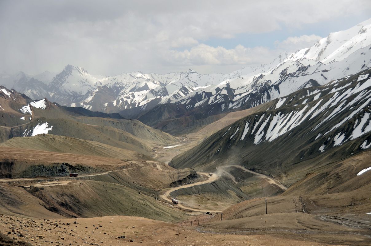 31 View From The Chiragsaldi Pass 4994m Towards Mazar On Highway 219 On The Way To Yilik